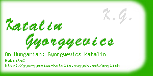 katalin gyorgyevics business card